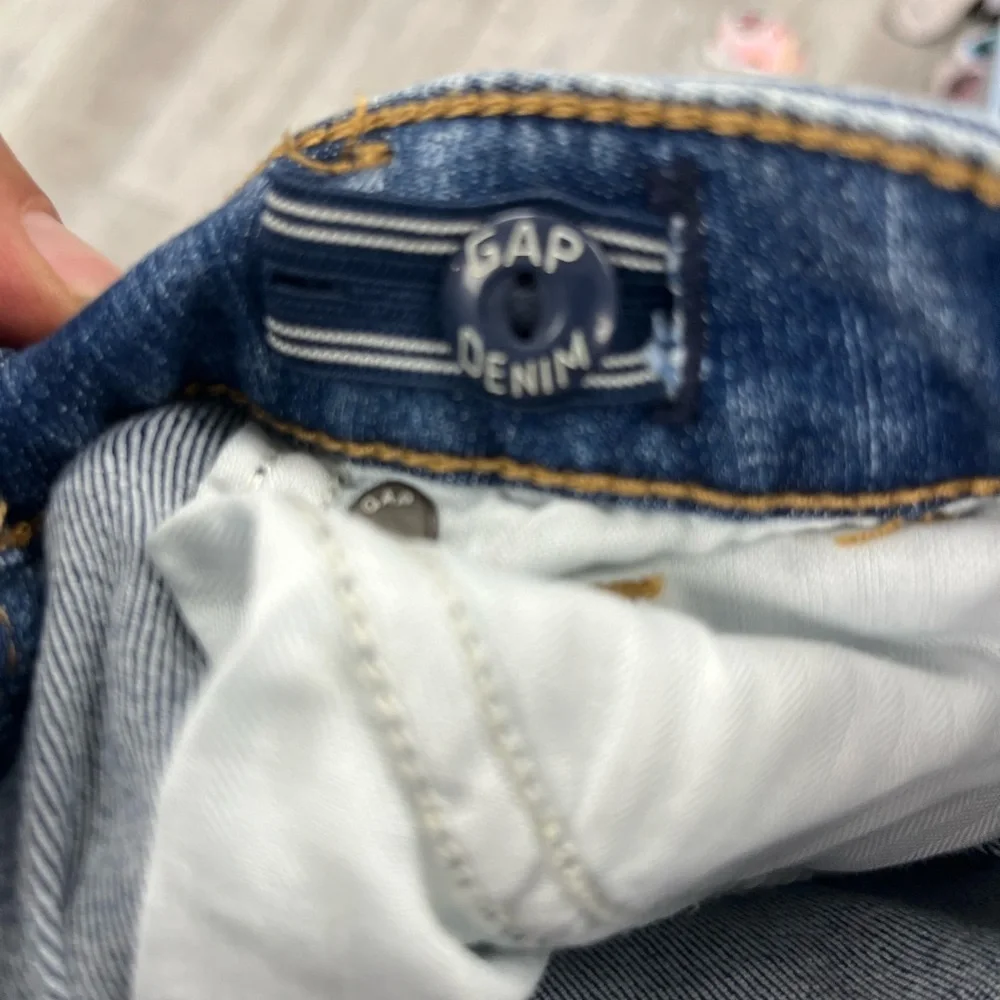 Gap Kids sz 10 Jegging Ankle High Rise Distressed Blue Jeans